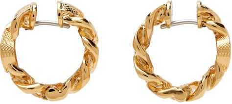 gucci hoop earrings gold|Gucci interlocking earrings gold.